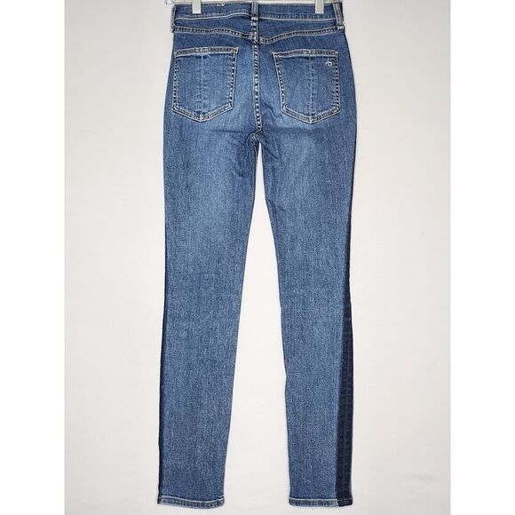 Rag & Bone Side Stripe Skinny Jeans Indigo Tux sz 25 - Picture 2 of 14